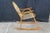 Wood Late 20th Century Vermont Tubbs Oak Bentwood Snowshoe Rawhide Lacing Rocking Chair Rocker For Sale - Image 7 of 11