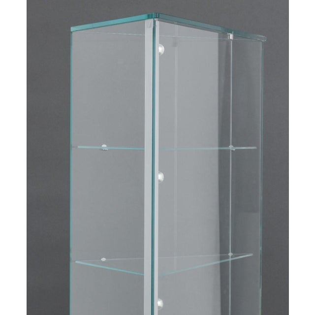 Modern Metal & Glass Illuminated Display Shelf For Sale - Image 10 of 14