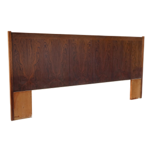Vintage Dyrlund Mid Century Modern Brown King Headboard Made in Denmark