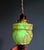 Art Deco Pendant Lights in Opaline and Marbled Uranium Glass from Scailmont, Belgium, 1930s, Set of 3 For Sale - Image 15 of 18
