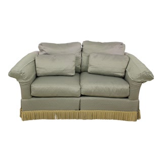 Sherrill Upholstered Loveseat Sofa W. Down Seats For Sale