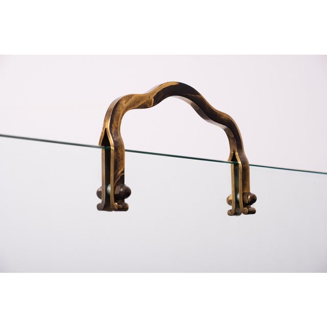 Glass and Brass Spark Guards, 1950s For Sale - Image 3 of 9