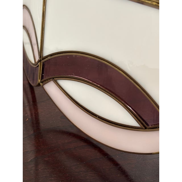 1970s Revival Slag Glass Pendant Light For Sale - Image 14 of 18