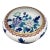 Large Cloisonné Floral Bowl With Peony Motif on Carved Wood Stand — Chinoiserie / Asian Traditional For Sale