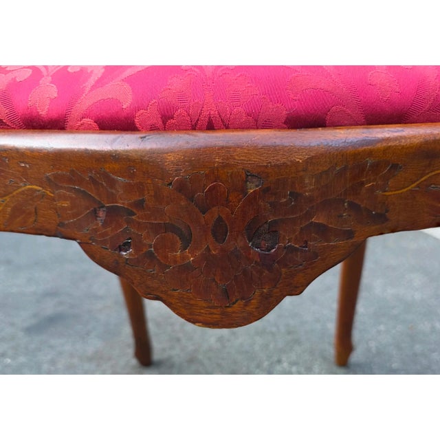 Brown Antique Early 19th-Century Dutch Marquetry Armchair For Sale - Image 8 of 10