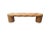 Modern Organic Sculptural Teak Wood Bench with Cylindrical Legs For Sale - Image 4 of 6