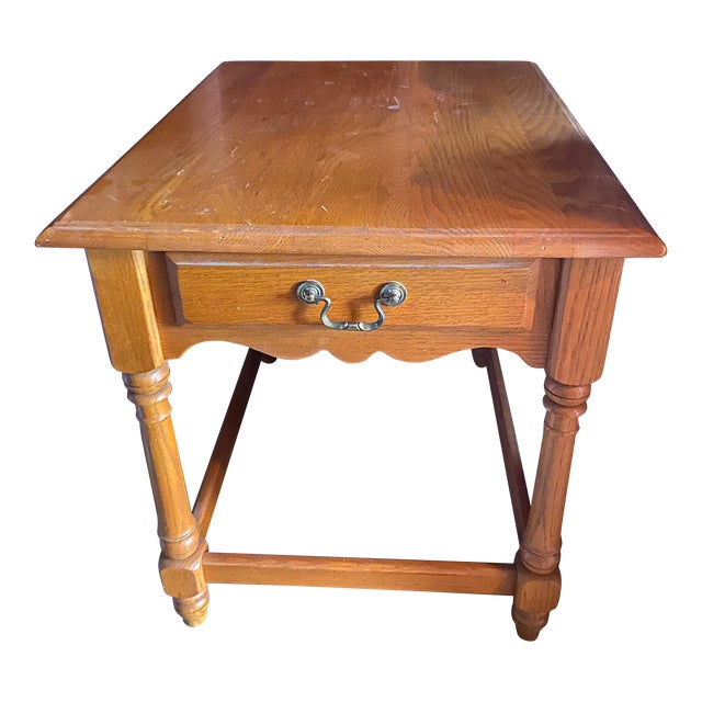 Ethan Allen Small Table Walnut Chairish