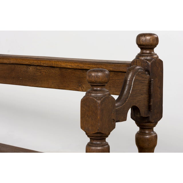 Mid 19th Century French Provincial Oak Hall Bench For Sale - Image 9 of 18
