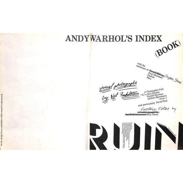 Silver Andy Worhol's Index Book For Sale - Image 8 of 10