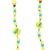 Czechoslovakian Art Deco era yellow,, white & blue bohemian Art Glass bead necklace. This stunning necklace is a beaded...