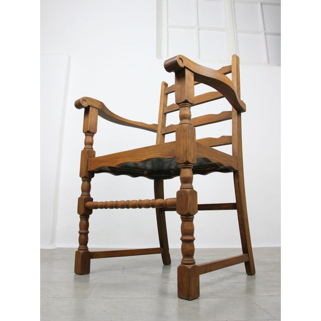 Vintage Medieval Chairs in Oak, Set of 4 For Sale - Image 17 of 18