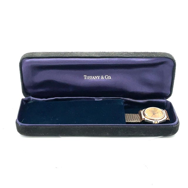 Vintage Tiffany & Co. Stainless Steel Quartz Watch Champagne Dial ...