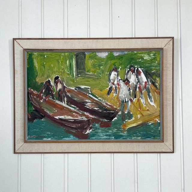 Hannes Wagnstedt Mid Century Swedish Expressionist Oil on Canvas For Sale - Image 12 of 12