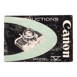 Vintage Canon Model V Camera Instruction Manual For Sale