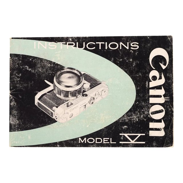 Vintage Canon Model V Camera Instruction Manual For Sale