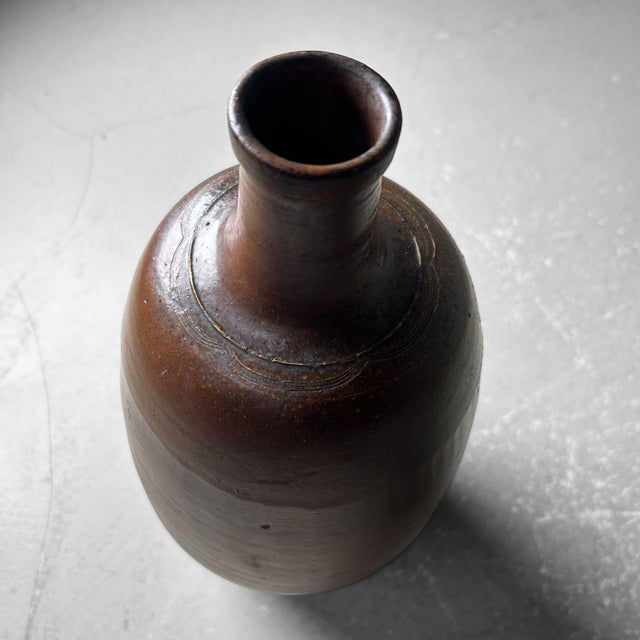 Antique Japanese Earthenware Bottle, 1890s For Sale - Image 6 of 18