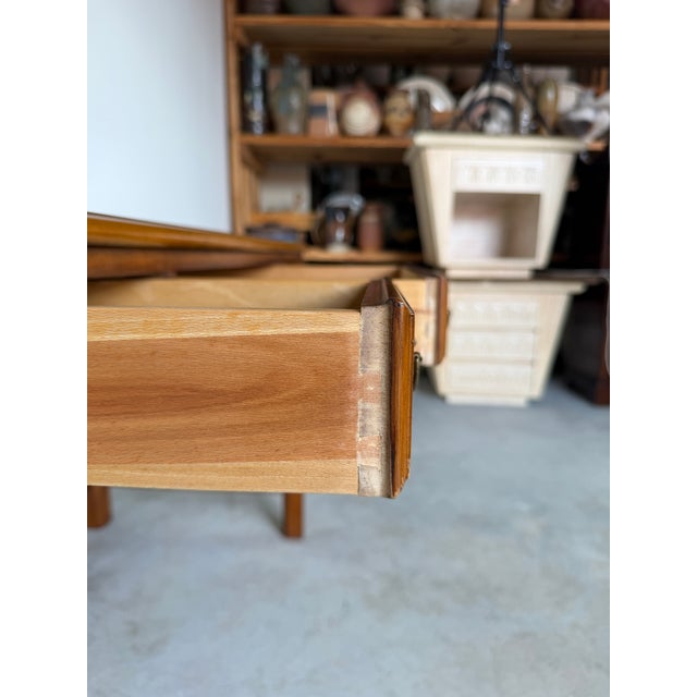 Vintage Drexel Traditional Writing Desk With Brass Handles For Sale - Image 9 of 18