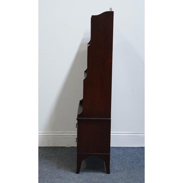 H L Hubbell Solid Mahogany Traditional Style 24" Petite Bookcase For Sale - Image 10 of 12