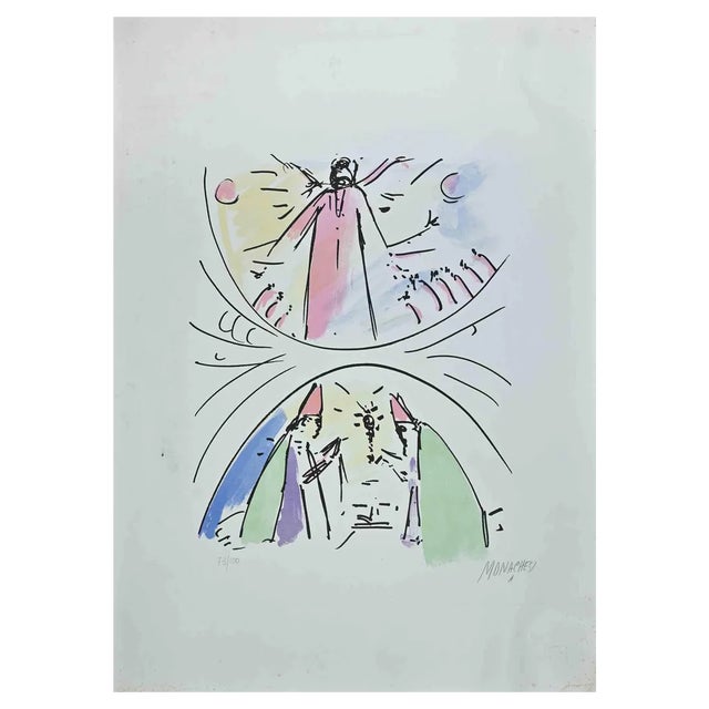 Sante Monachesi, Paradiso, Original Lithograph, 1977 For Sale