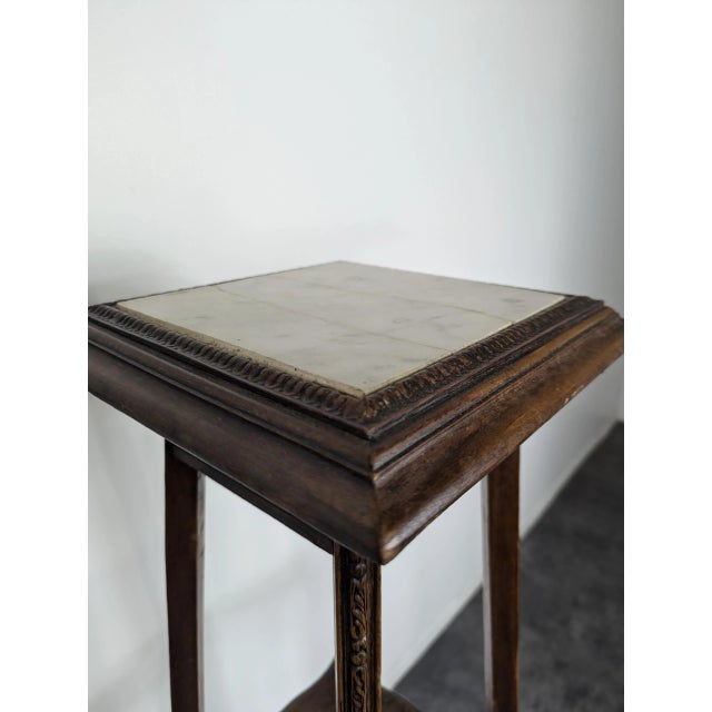 Mahogany Wood Side Table For Sale - Image 4 of 6
