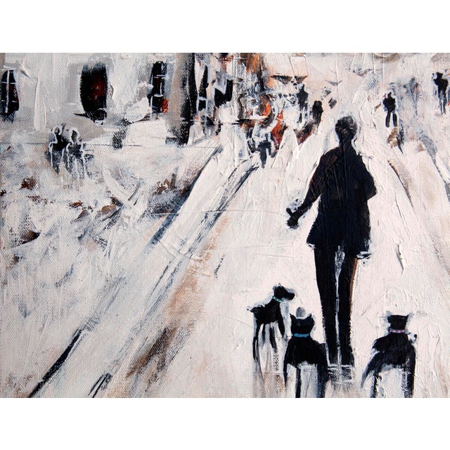 Oil Painting Dog Walking in the City For Sale In Los Angeles - Image 6 of 10