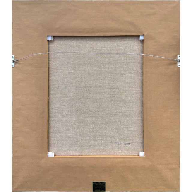 Peter Max Peter Max, Profile (Green), Custom Framed Original Painting on Canvas, 2004 For Sale - Image 4 of 4