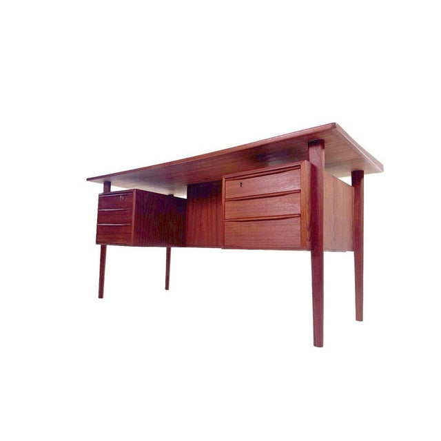 Vintage Danish Freestanding Desk by Peter Løvig Nielsen, 1960s For Sale - Image 6 of 14
