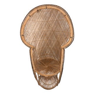 1970s Natural Rattan Peacock Chair For Sale