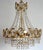 Brass and Lead Crystal 4-Light Chandelier from Weinfurtner, 1970s, in Very Good conditions. Designed 1970 to 1979 European...
