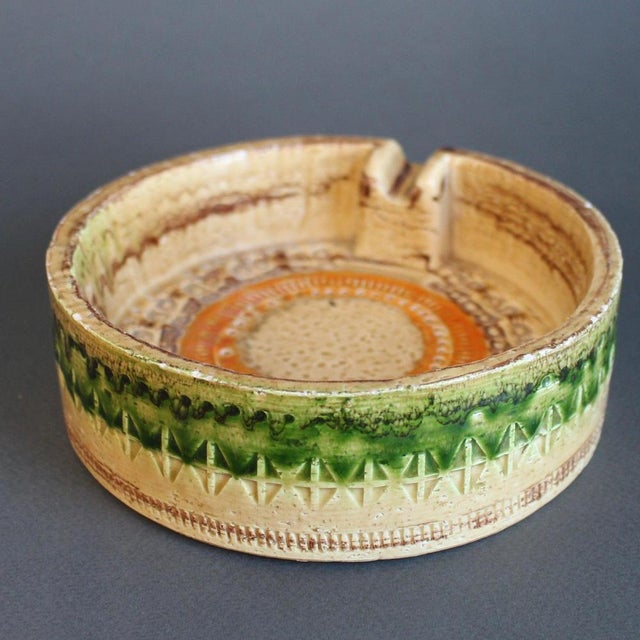 1960s Mid-Century Modern Italian Sahara Ceramic Ashtray by Aldo Londi for Bitossi, 1960s For Sale - Image 5 of 12