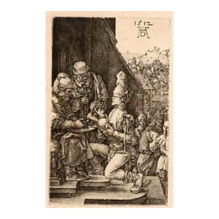 Albrecht Dürer (After) | "Pilate Washing His Hands" Engraving (1512) - Antique Print For Sale
