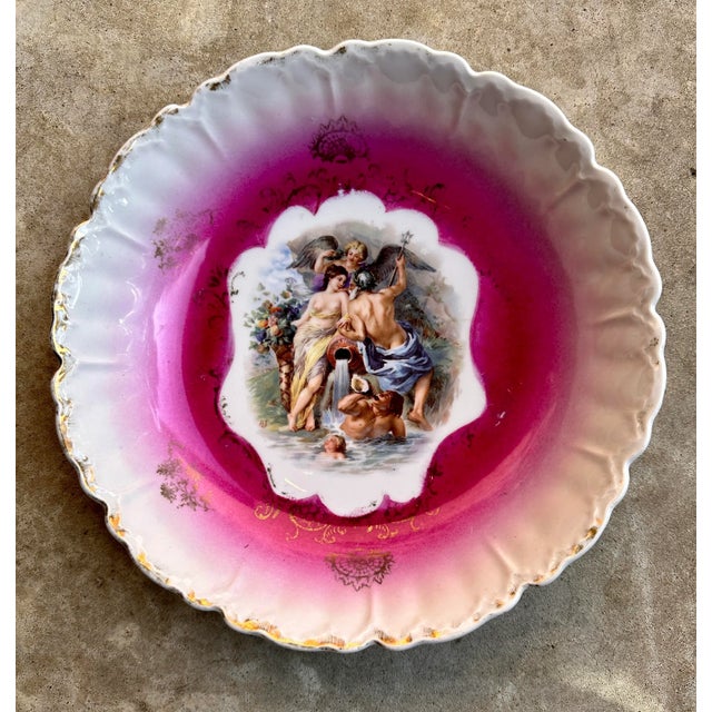 Traditional Antique Royal Bavaria Cabinet Plate Neptune & Nymphs Germany C.1880 For Sale - Image 3 of 4