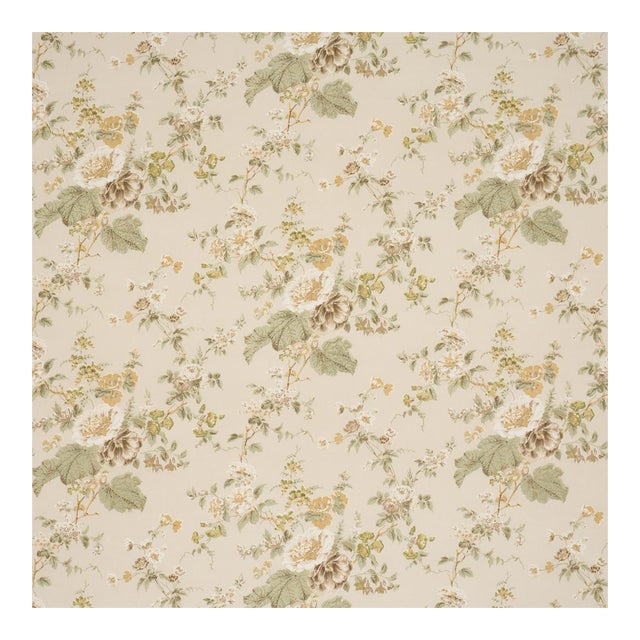 Sample - Schumacher Midsummer Hollyhock Fabric in Citron For Sale