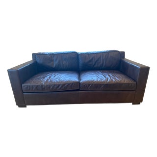 Rh Collins Leather Sofa For Sale