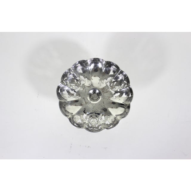 Silver 1910 Victorian Silver Plate Phoenix and Shield Ring or Candy Dish English Silverplate For Sale - Image 8 of 16