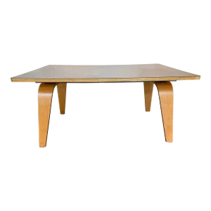Early Charles Ray Eames Otw 1940s Coffee Table Orig Gloss Black Formica Top