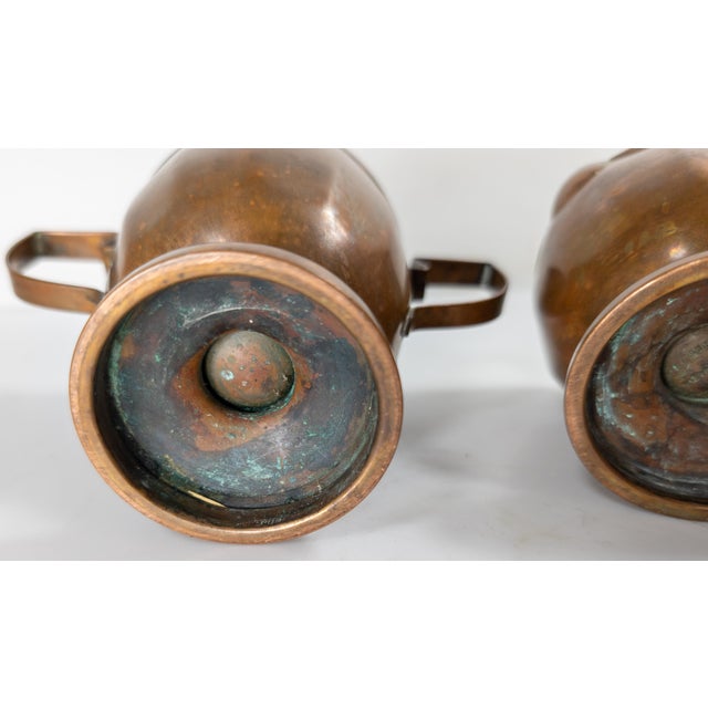 20th Century Arts and Crafts Deco Style Copper Sugar and Creamer by Joseph Heinrichs For Sale - Image 13 of 13