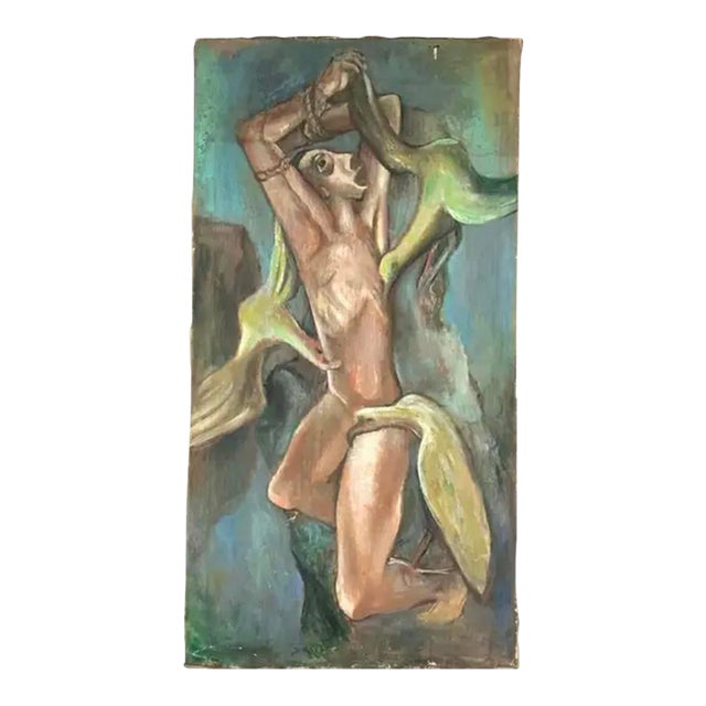 Ben Wilson (1913-2001) Expressionist Oil on Canvas Painting For Sale