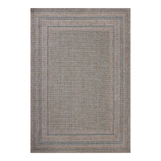 Amber Lewis x Loloi Topanga Natural / Teal 9'-2" x 12'-0" Area Rug For Sale