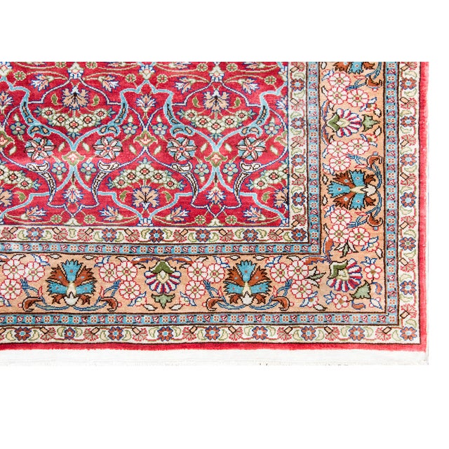 Mid 20th Century Turkish Anatolian Silk Rug For Sale - Image 12 of 14