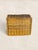 Wood Vintage English Wicker Storage Basket With Wooden Handles For Sale - Image 7 of 7