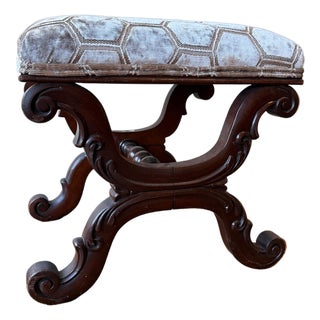 Antique William IV Mahogany Ottoman For Sale