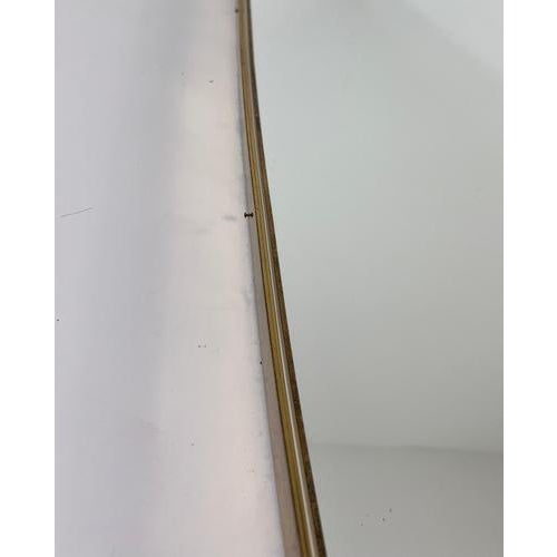 Gold Italian Brass Framed Wall Mirror, Italy, 1960s For Sale - Image 8 of 11