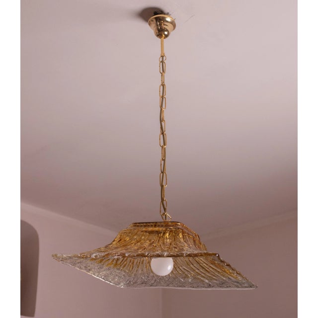 Venetian Gold Vintage Pendant, Murano Glass, 1970s For Sale - Image 11 of 11