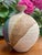 Stunning hand-thrown stoneware “moon” or orb vase, also called a “weed pot”. This piece features a striking modernist...