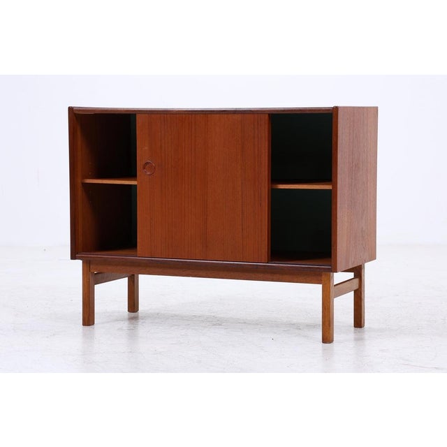 Mid-Century Modern Danish Modern Teak Chest of Drawers with Sliding Doors, 1960s For Sale - Image 6 of 15