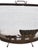 Metal Antique Rustic Wrought Iron Fireplace Screen Silhouette Covered Wagon Ox Western For Sale - Image 7 of 18