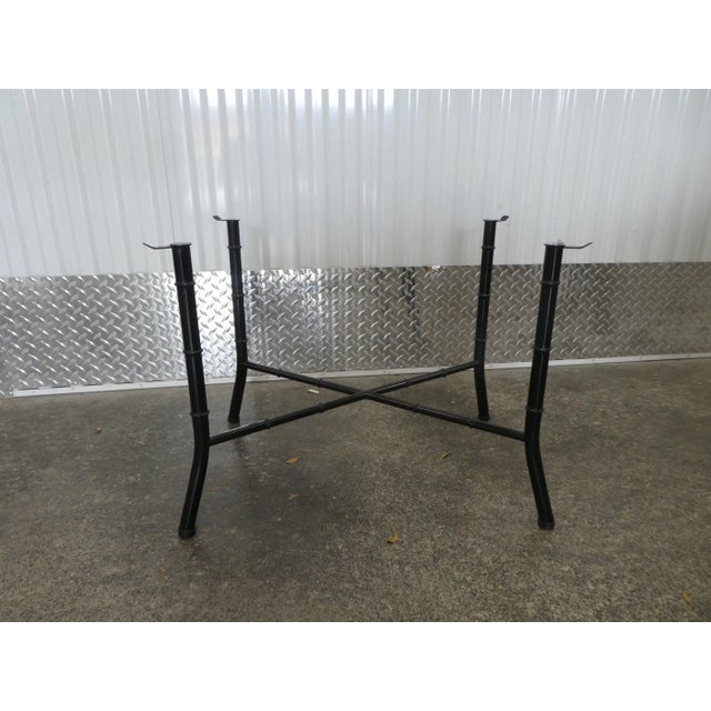 1970s Italian Painted Tole Tray Table With Faux Bamboo Legs For Sale - Image 10 of 13