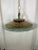Mid Century Modern Brass and Frosted Glass Flying Saucer Style Chandelier For Sale - Image 4 of 11