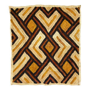 Vintage Kuba Raffia Grass Tribal Textile Fabric